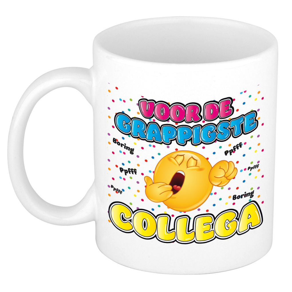 Cadeau mok voor collega - grappig - keramiek - 300 ml - grappigste collega -
