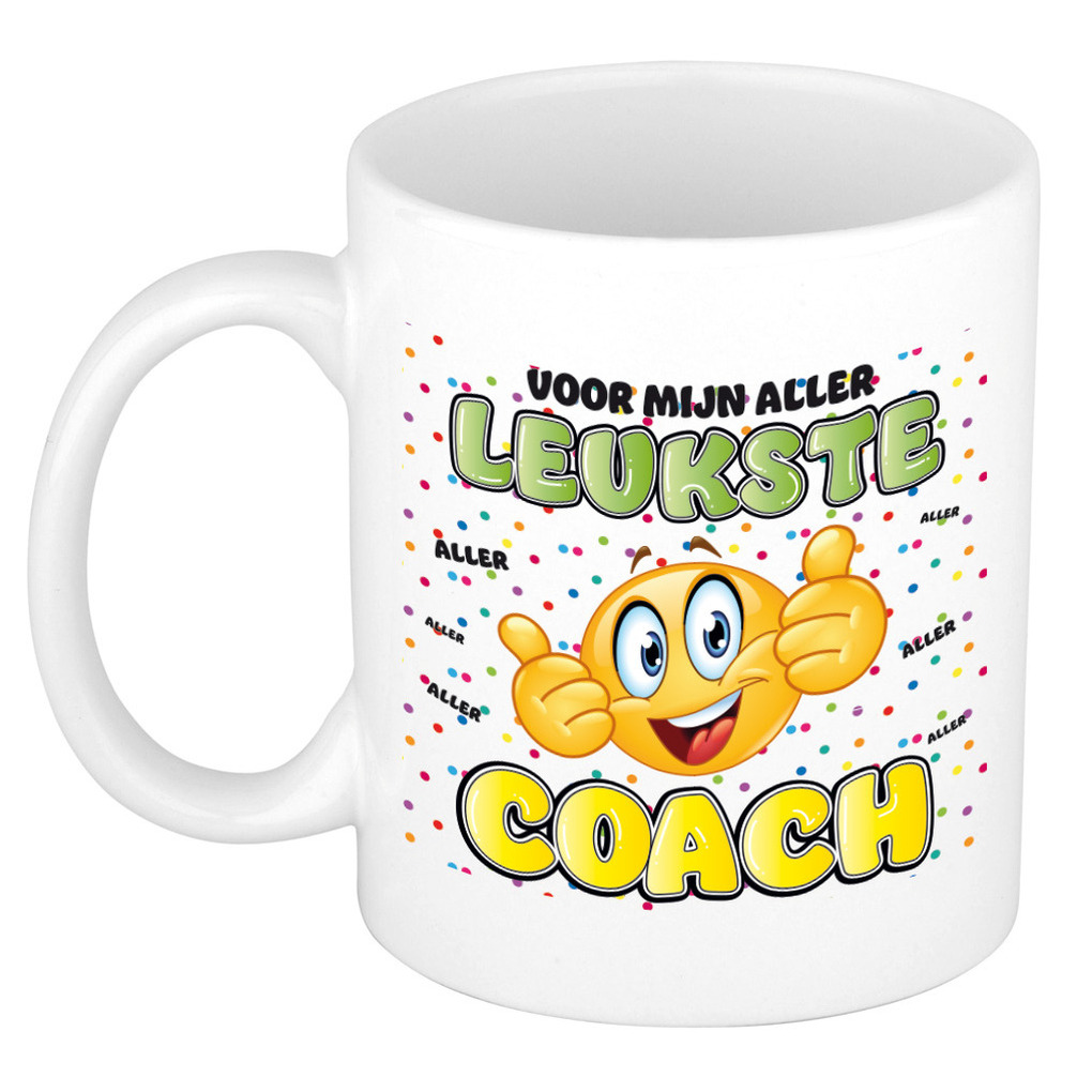 Cadeau mok voor coach - grappig - keramiek - 300 ml - leukste coach -
