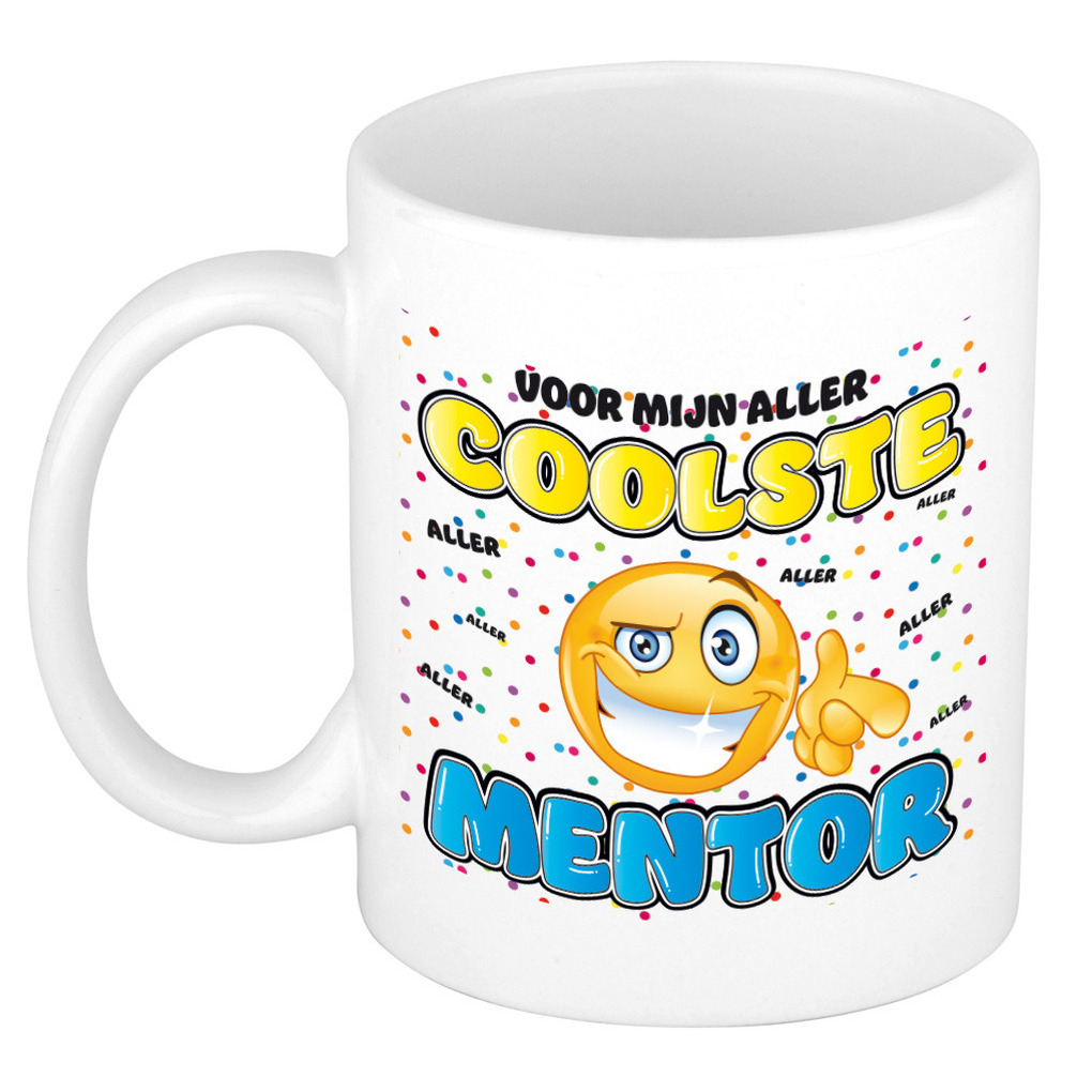 Cadeau mok voor mentor - grappig - keramiek - 300 ml - coolste mentor -