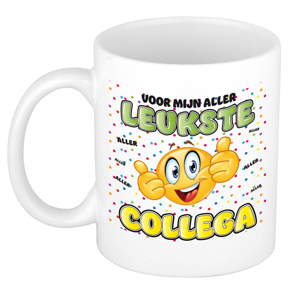 Cadeau mok voor collega - grappig - keramiek - 300 ml - leukste collega -