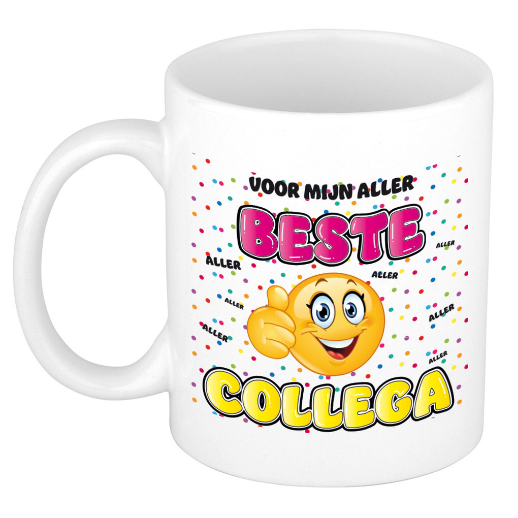 Cadeau mok voor collega - grappig - keramiek - 300 ml - beste collega -