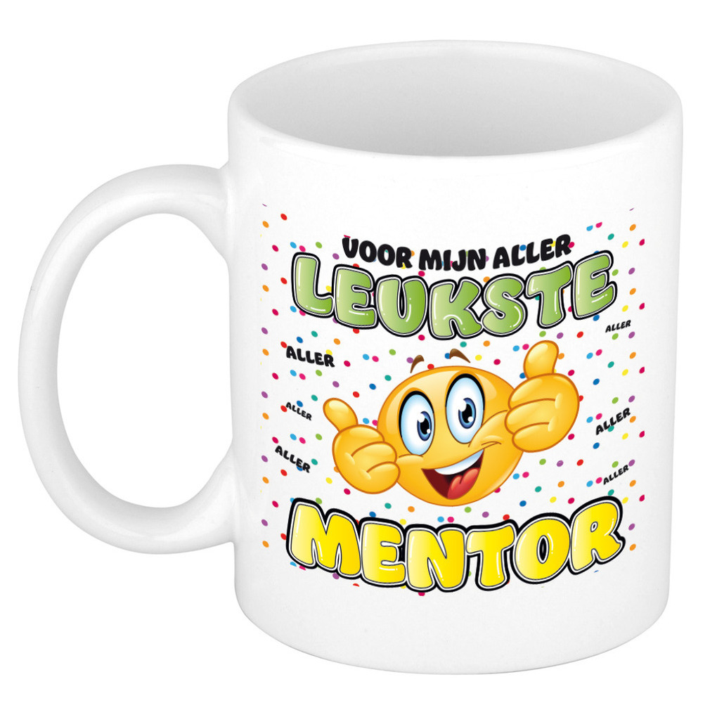 Cadeau mok voor mentor - grappig - keramiek - 300 ml - leukste mentor -
