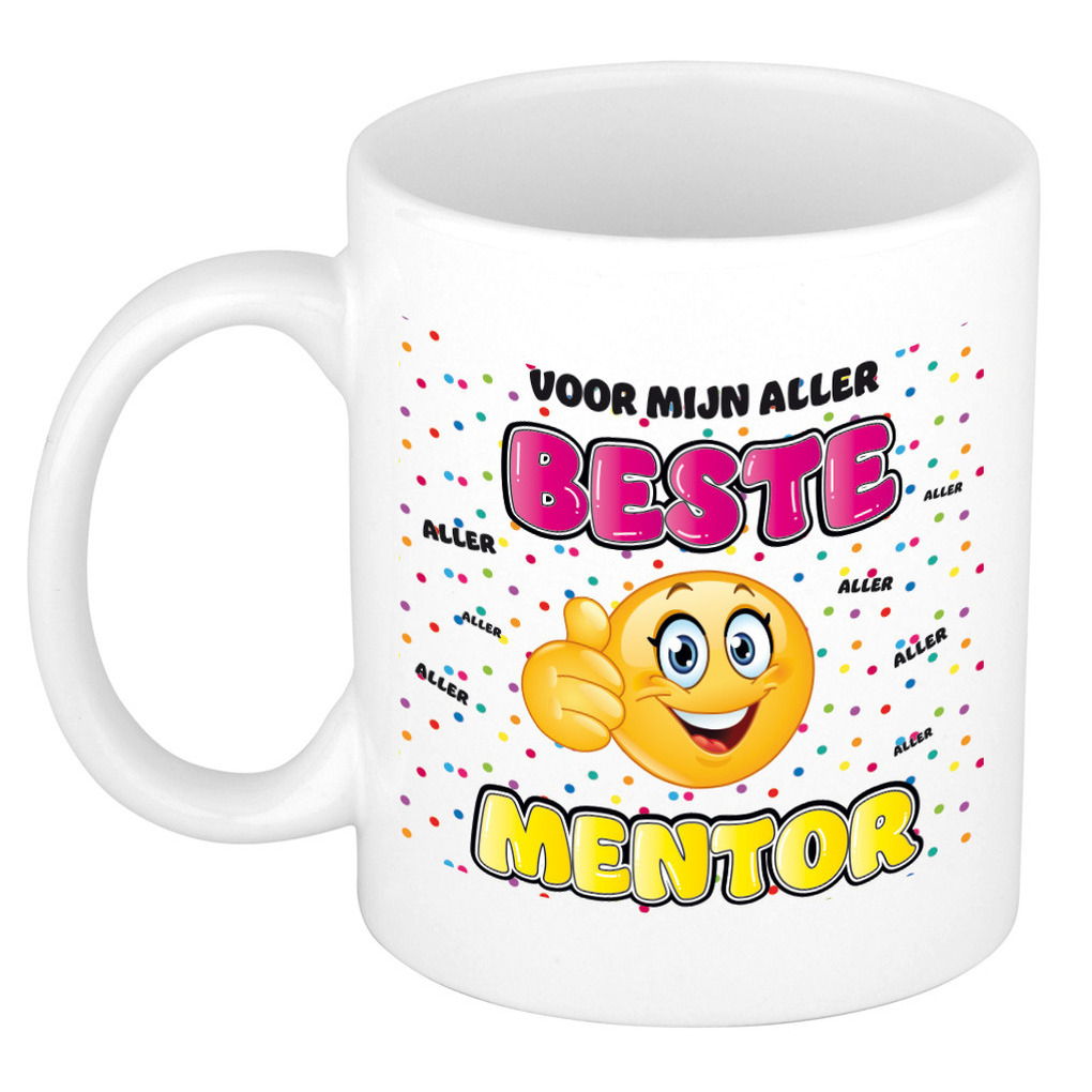 Cadeau mok voor mentor - grappig - keramiek - 300 ml - beste mentor -