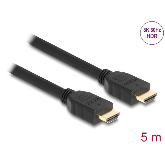DeLOCK High Speed HDMI kabel 5 meter, 8K 60Hz, 48 Gbps