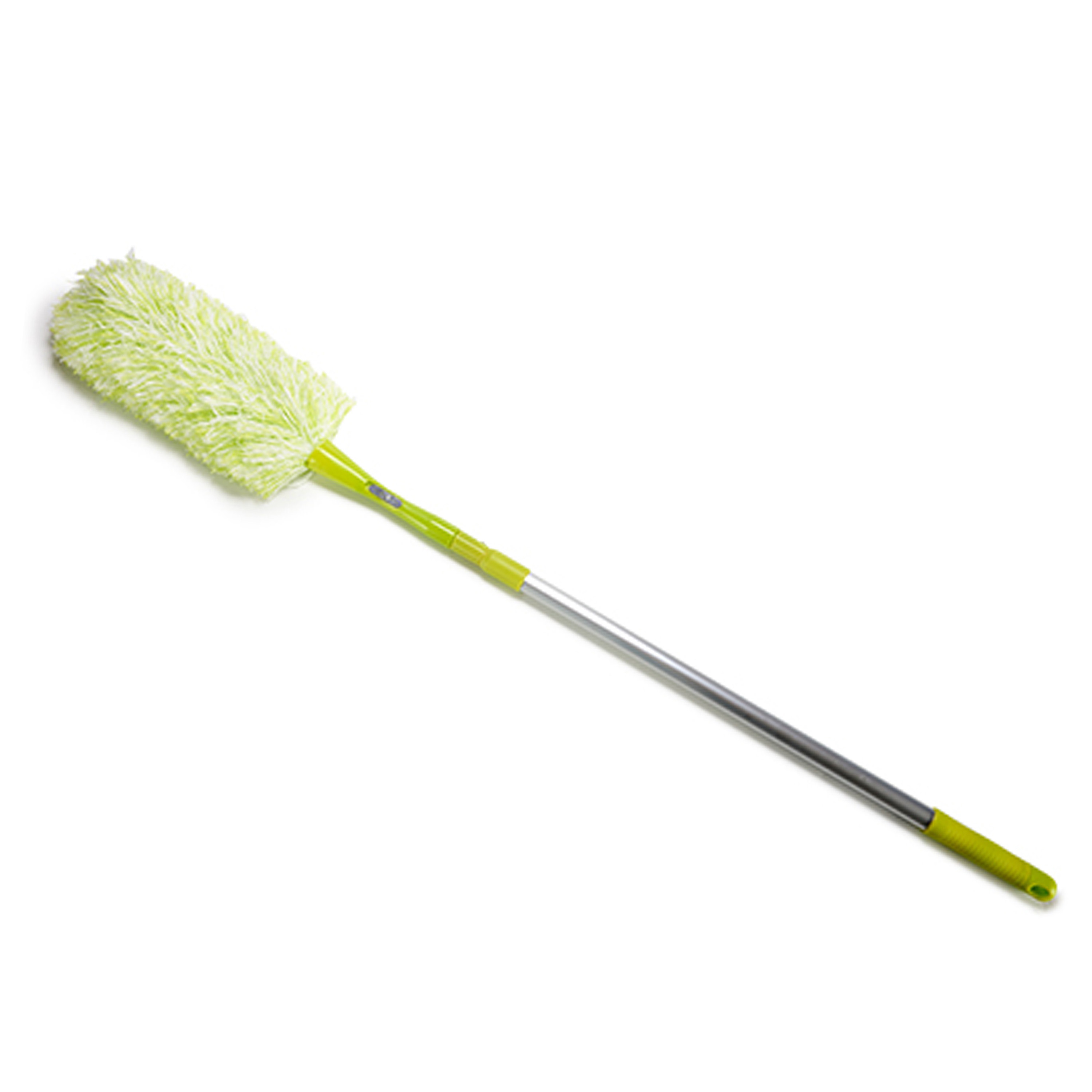 Plumeau/duster - uitschuifbaar - microvezel/metaal - groen - 120-200 cm -