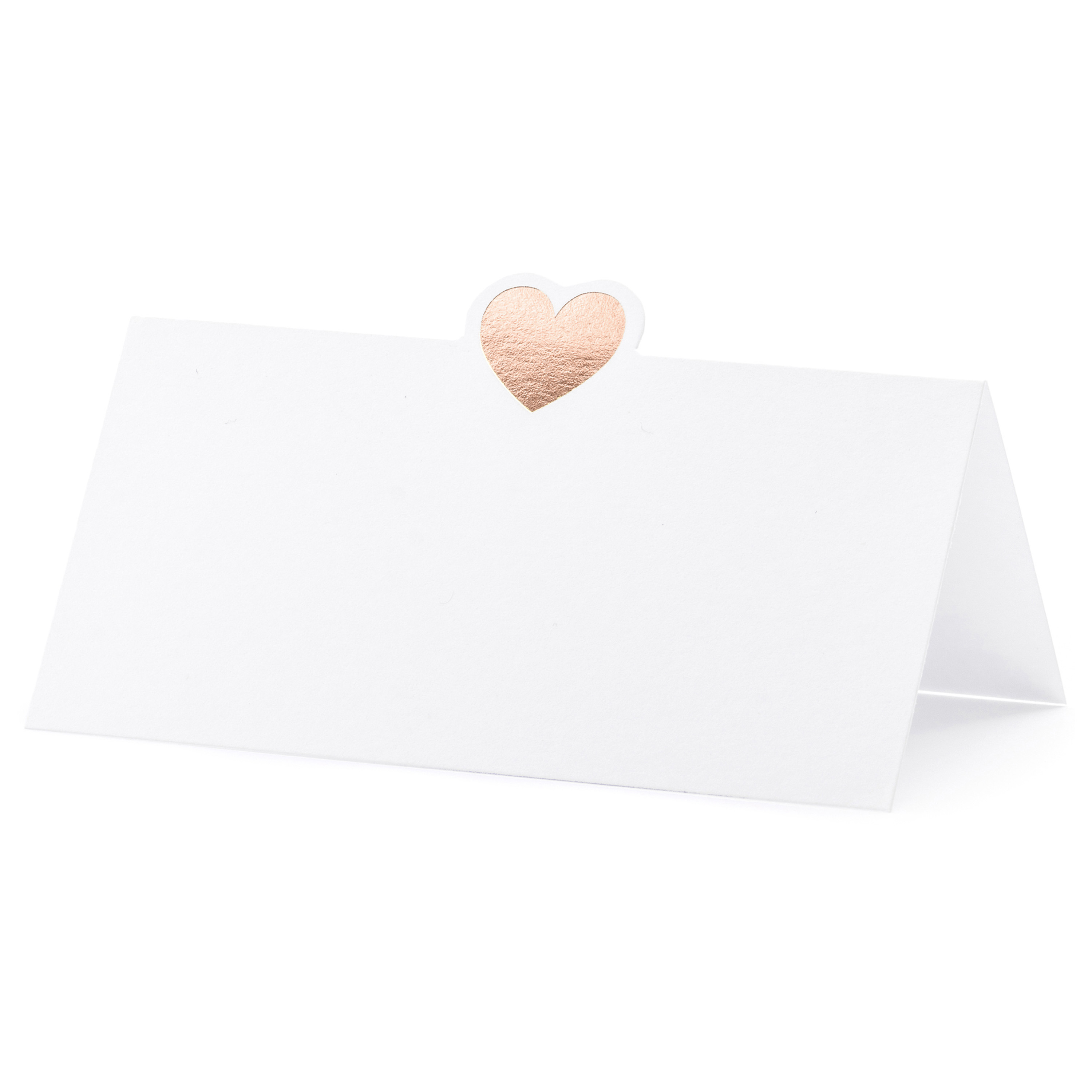 Naamkaartjes/plaatskaartjes Lief - Bruiloft - rosegoud/wit - 10x stuks - 10 x 5 cm -