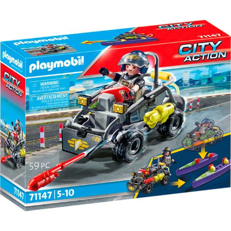 PLAYMOBIL City Action - SWAT multi-terreinwagen 71147 constructiespeelgoed