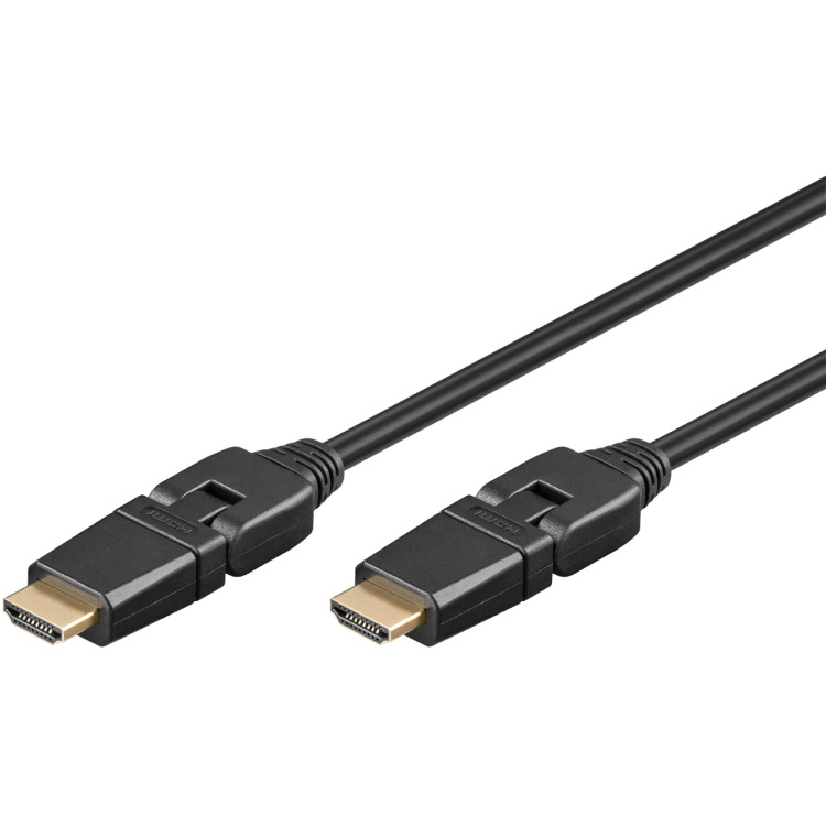 goobay High-speed HDMI 360° kabel met Ethernet kabel 3 meter