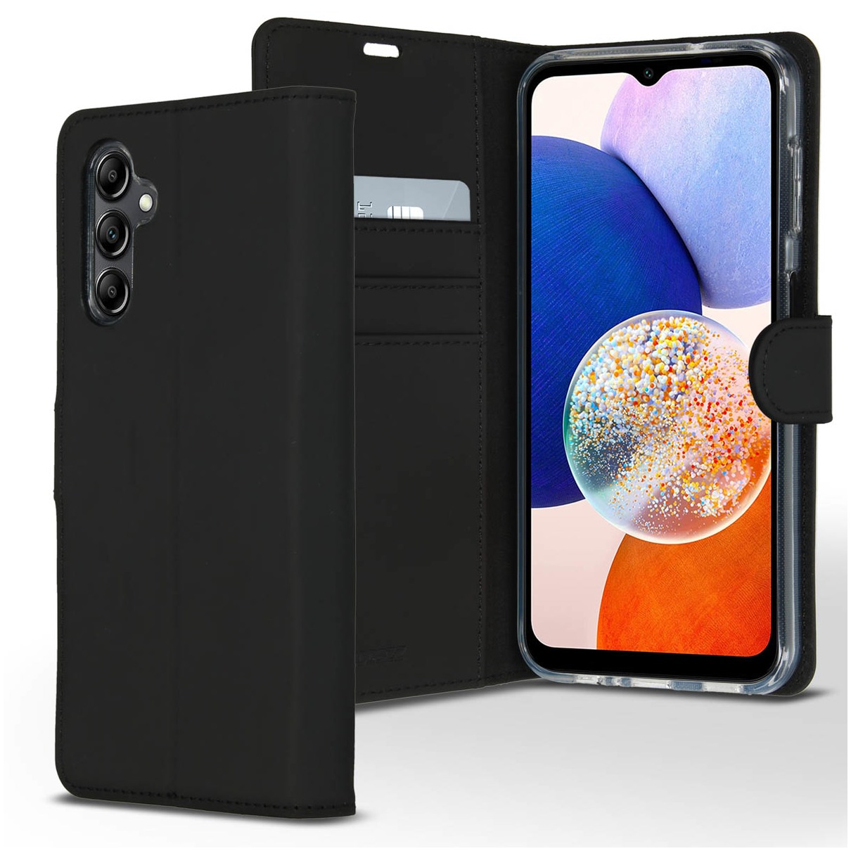 Accezz Wallet Softcase Bookcase Samsung Galaxy A14 (5G/4G) Telefoonhoesje Zwart
