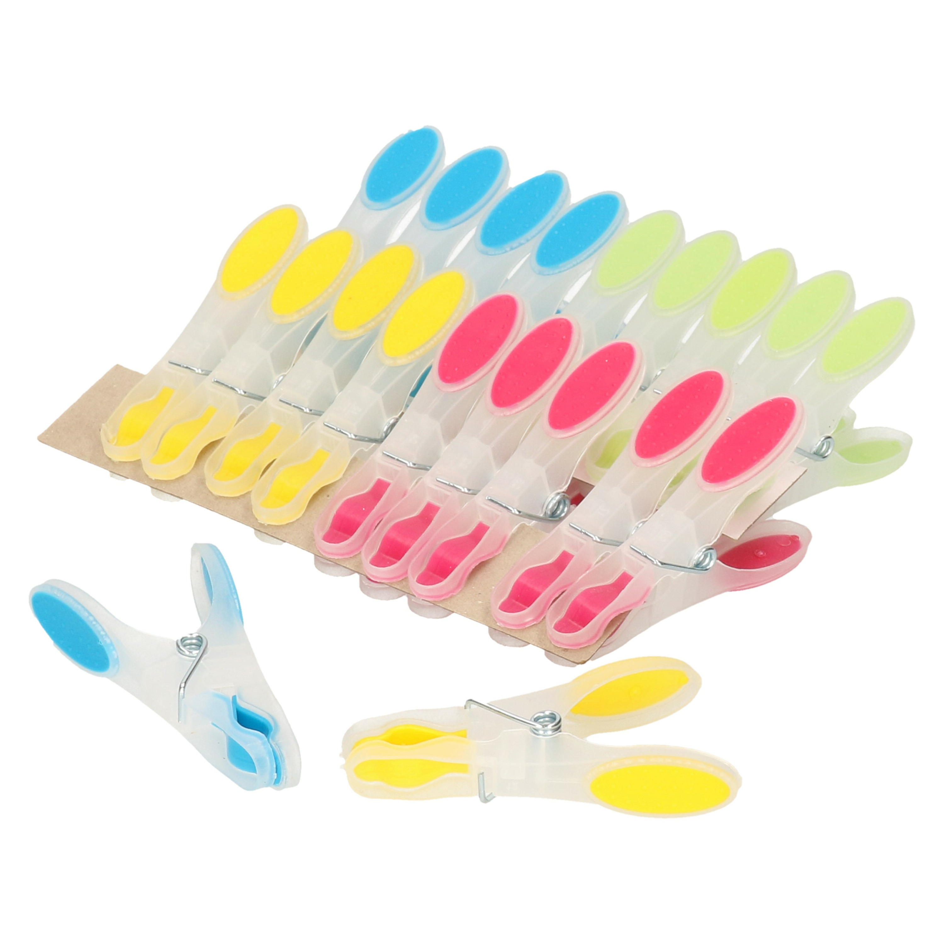 Soft grip wasknijpers - 20x - kunststof - 8 cm -