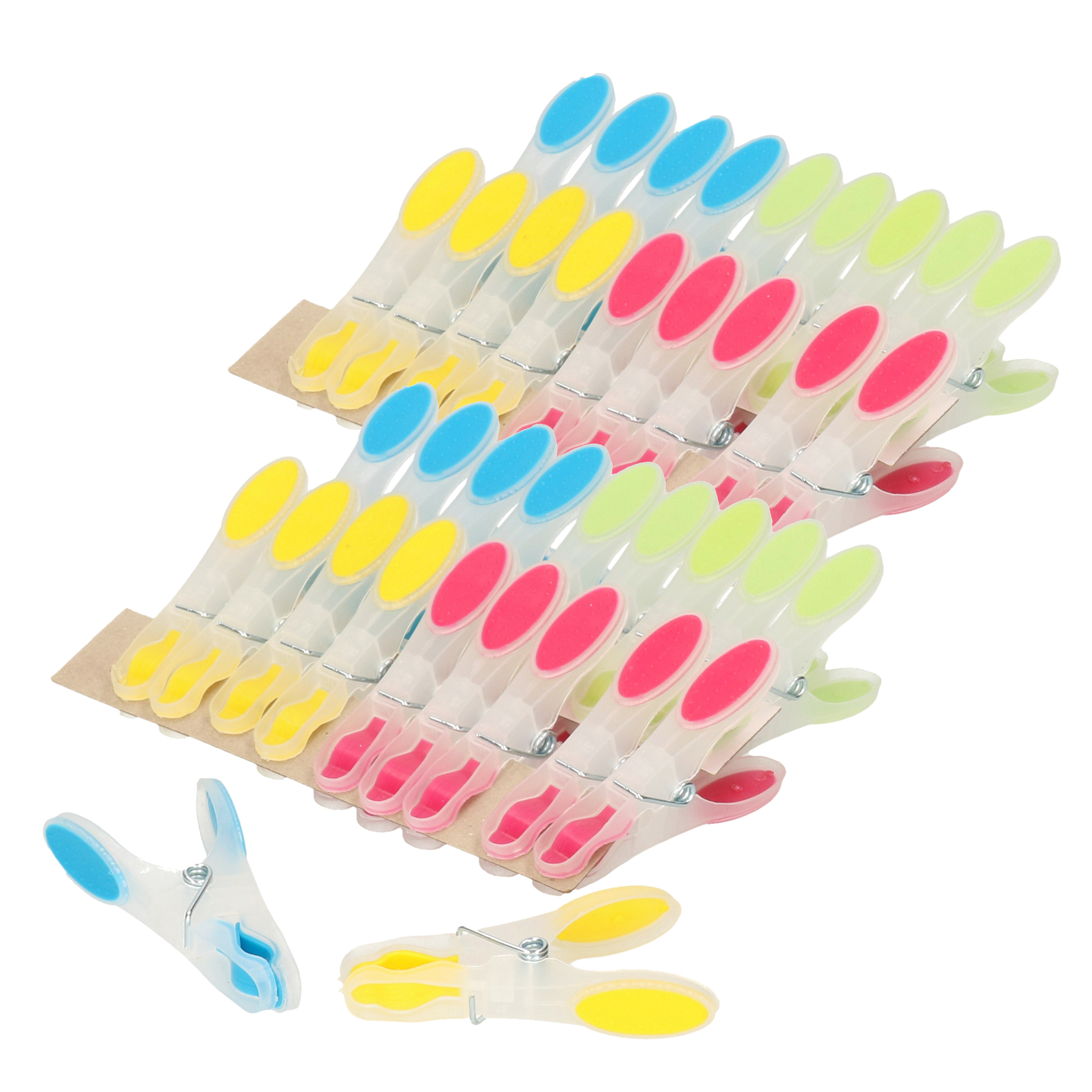 Soft grip wasknijpers - 60x - kunststof - 8 cm -