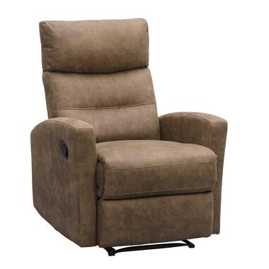 Relaxfauteuil Jackson - stof - lichtbruin - Leen Bakker
