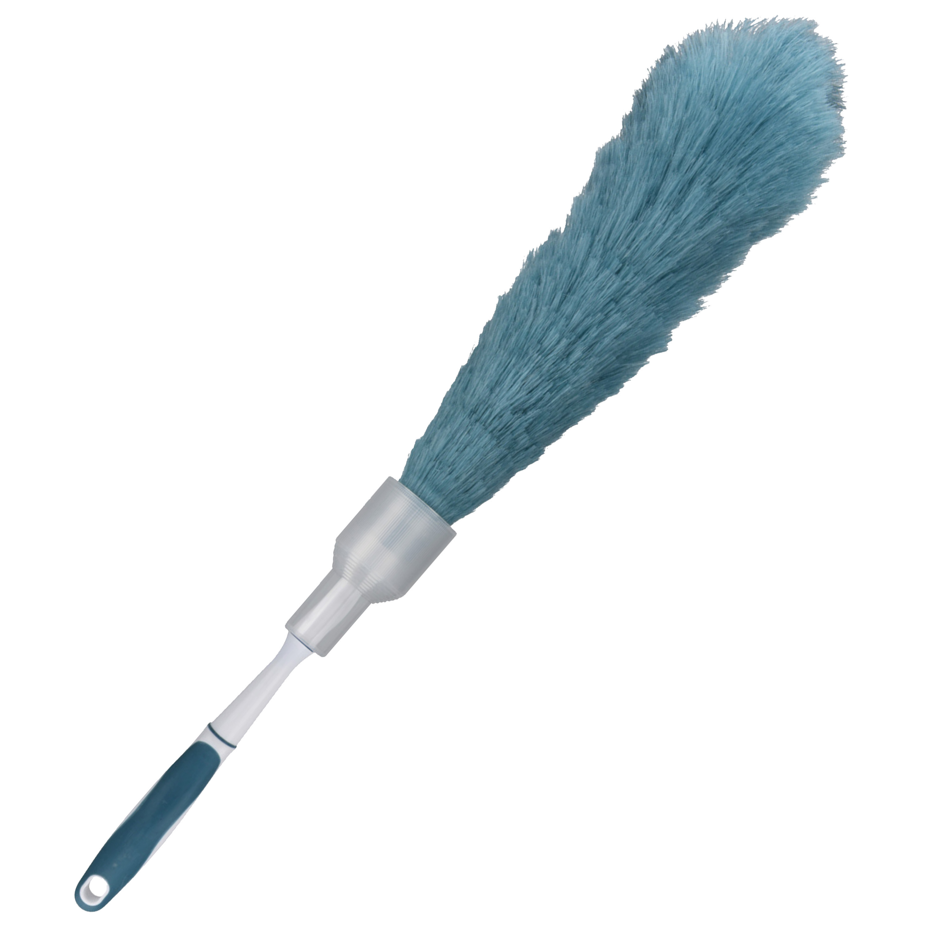 Plumeau/duster - synthetisch - blauw - 62 cm - Stoffer/ragebol -