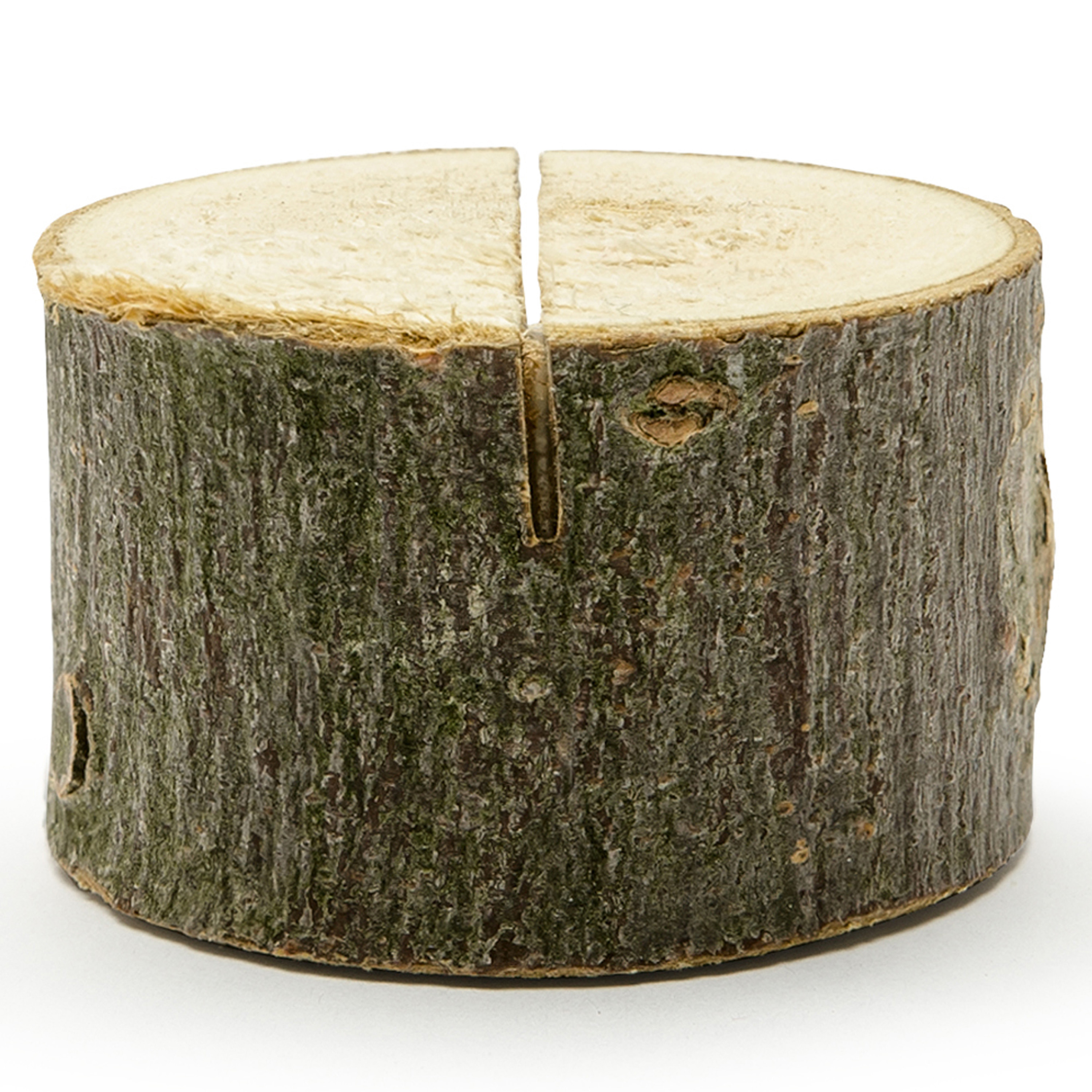 Naamkaart/plaatskaart houders - boomschijf - Bruiloft - 10x stuks - 3-4 cm - hout -