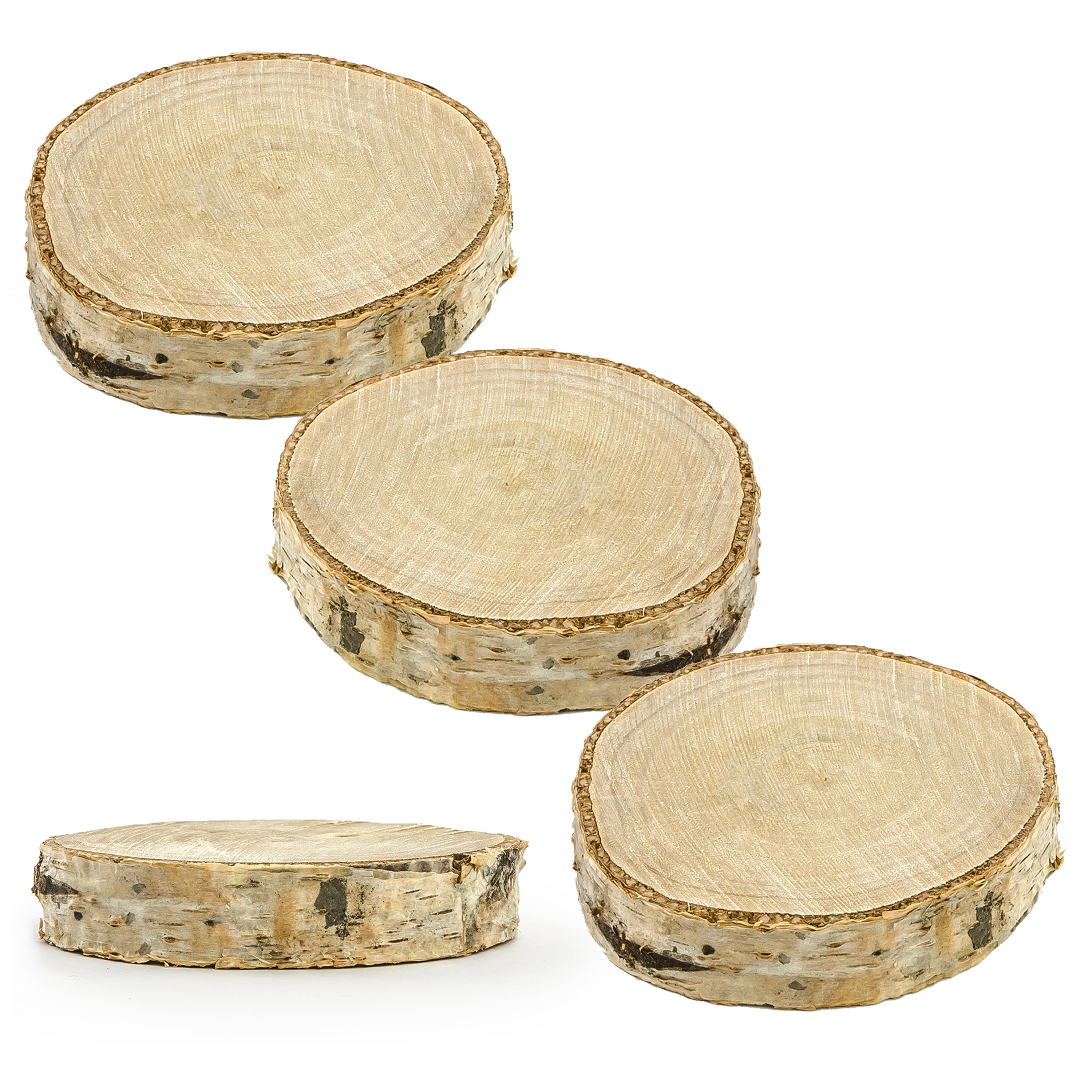 Naamkaartjes/plaatskaartjes boomschijf - Hout - Bruiloft - 100x stuks - 5-7 cm -