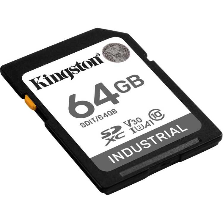Kingston Industrial 64 GB SDXC geheugenkaart UHS-I U3, Class 10, V30, A1