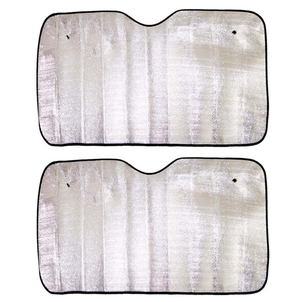 Auto zonnescherm - 2x - aluminium - L80 x B150 cm -