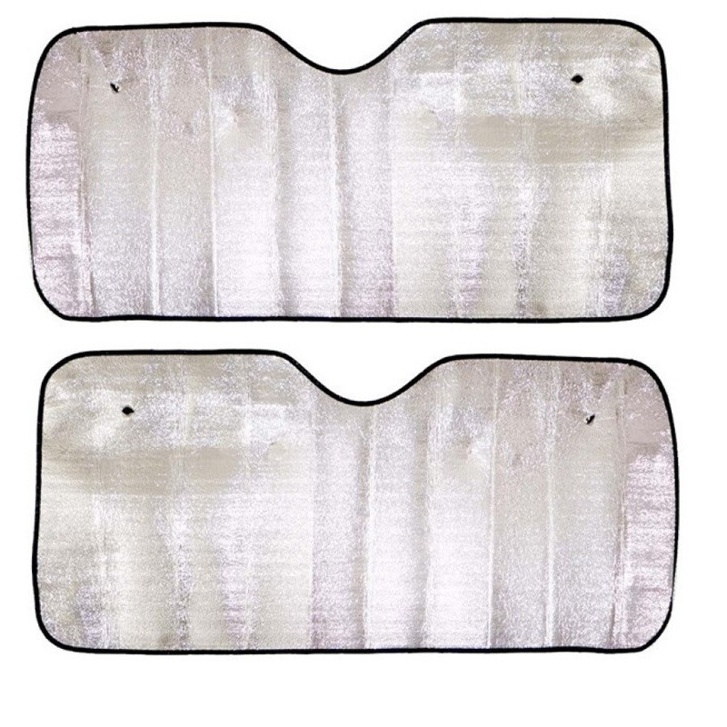 Auto zonnescherm - 2x - aluminium - L60 x B130 cm -