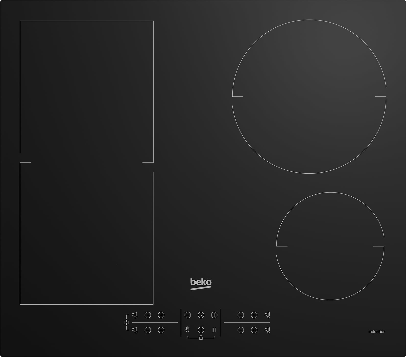 Beko HII64200SFMT Inductie inbouwkookplaat Zwart