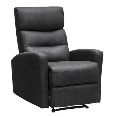 Relaxfauteuil Jackson - stof - zwart - Leen Bakker