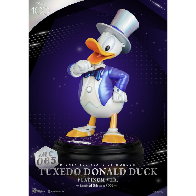 Beast Kingdom Disney: 100th Anniversary - Master Craft Tuxedo Donald Duck Platinum Version Statue decoratie