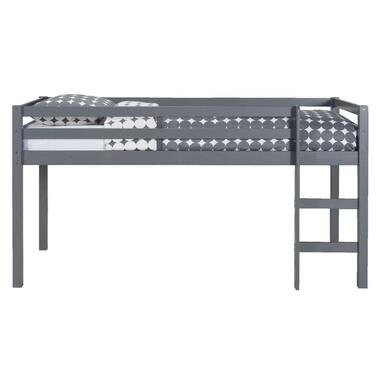 Halfhoogslaper Ties (excl. wanden) - antraciet - 90x200 cm - Leen Bakker