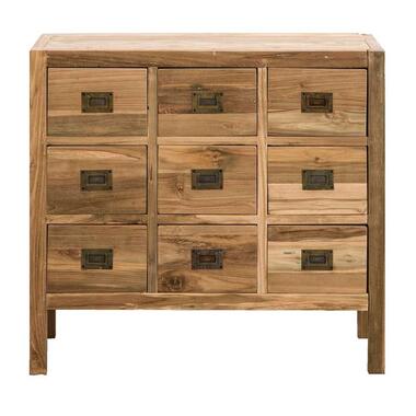 Kast Dean - natural hout - 75x80x35 cm - Leen Bakker