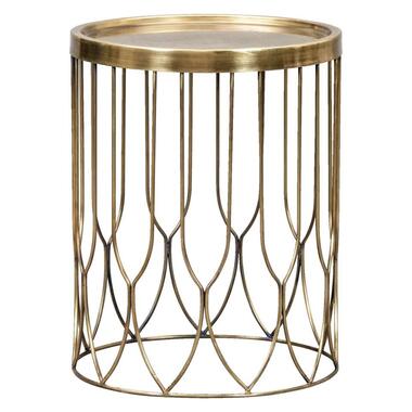 Bijzettafel Verdi - messingkleur - 50xØ40 cm - Leen Bakker