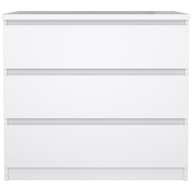 Ladekast Naia 3 lades - hoogglans wit - 70,1x76,8x50 cm - Leen Bakker