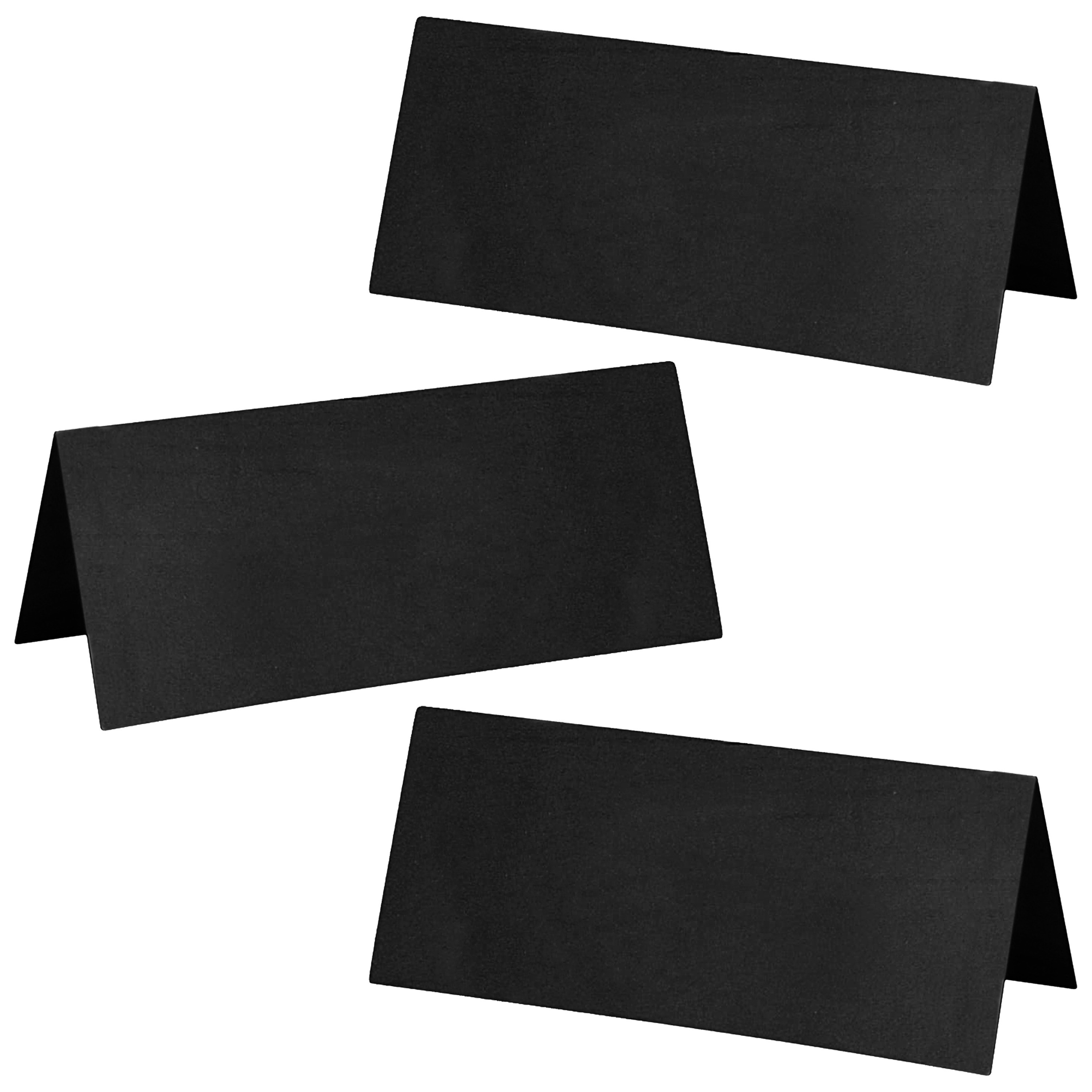 Naamkaartjes/plaatskaartjes - Bruiloft - zwart - 50x stuks - 7 x 3 cm -