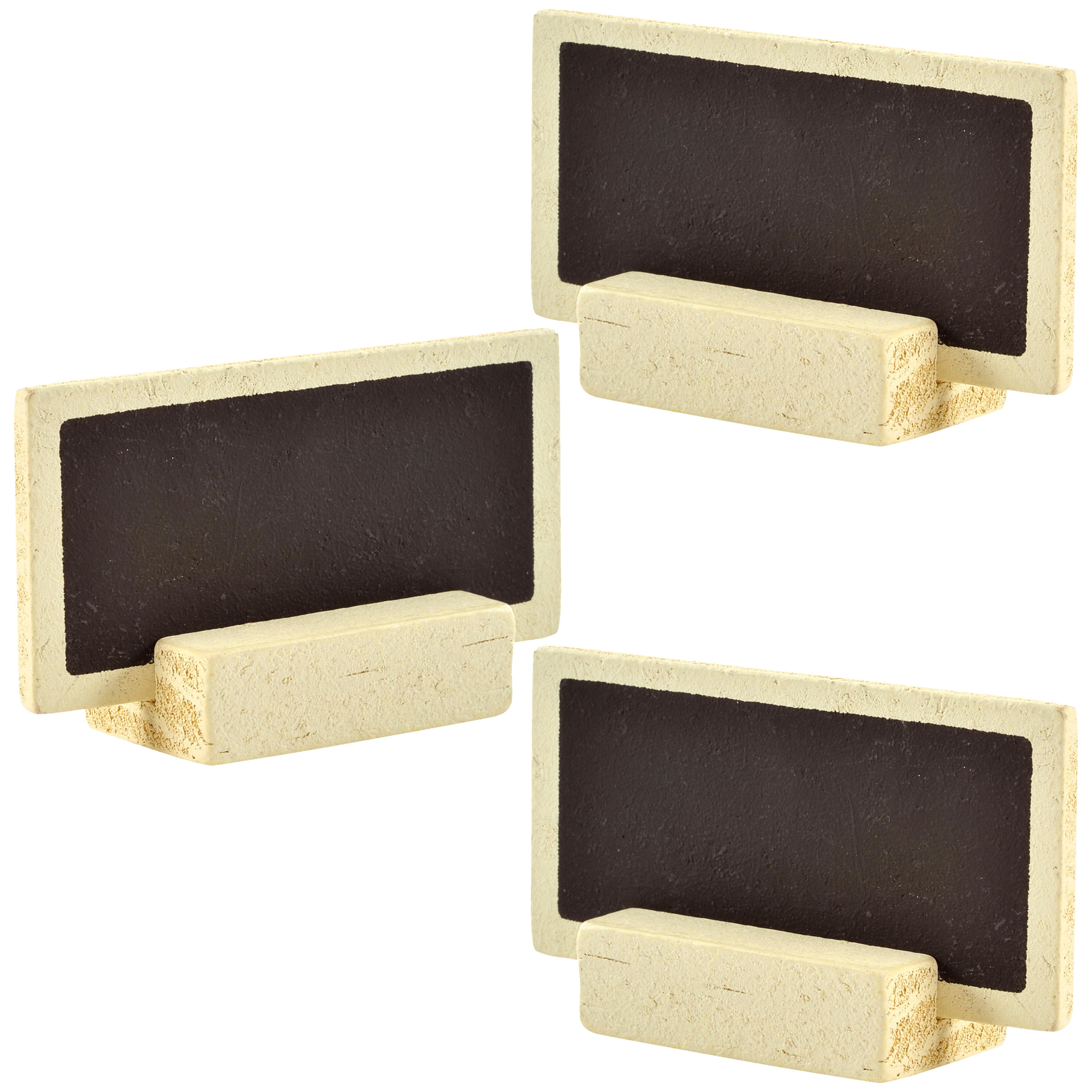 Naambordjes/plaatskaartjes met houder - Bruiloft - bruin - 36x stuks - 6 x 3 cm - hout -