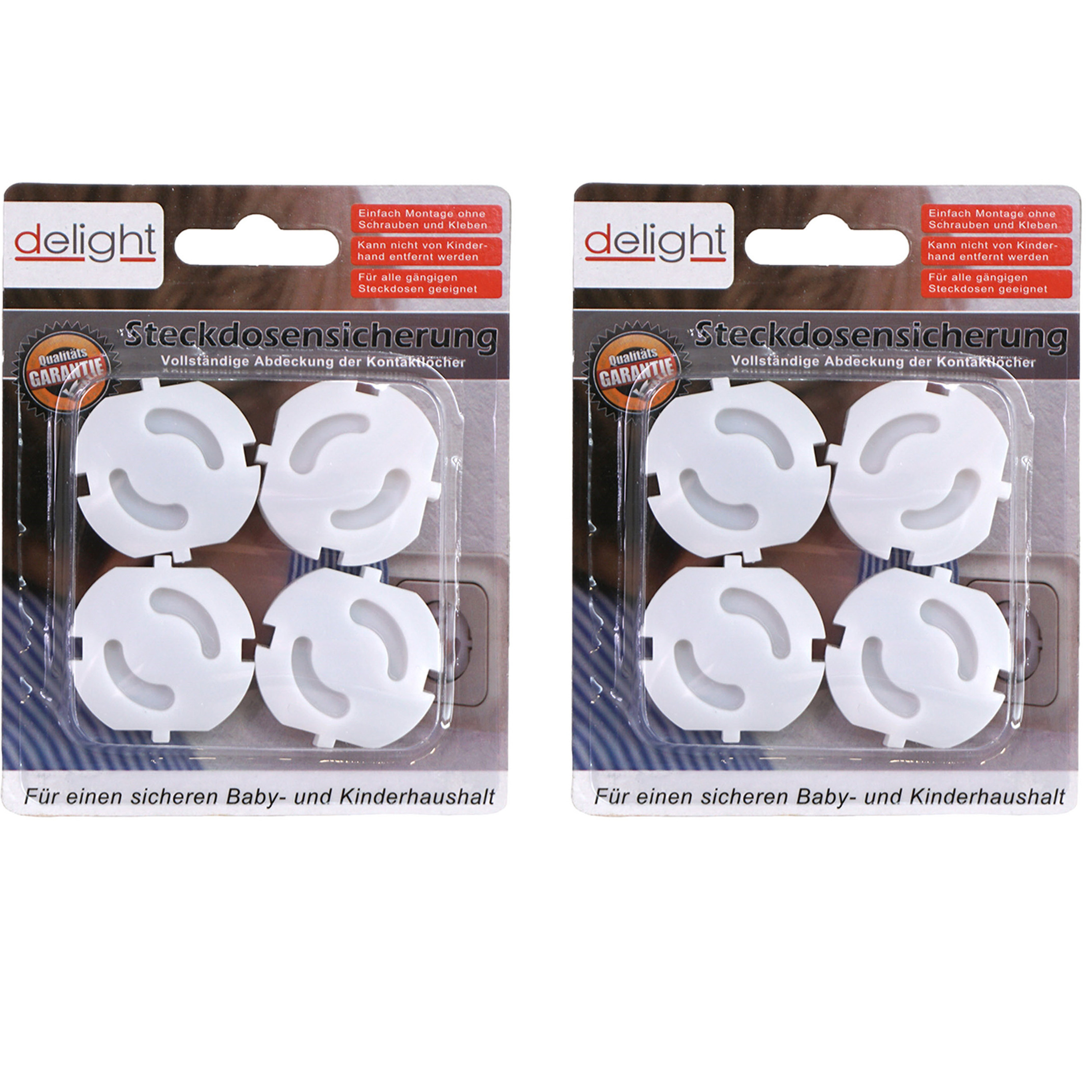 Stopcontactbeveiliging - 8x - wit - stopcontactbeschermers kinderbeveiliging -