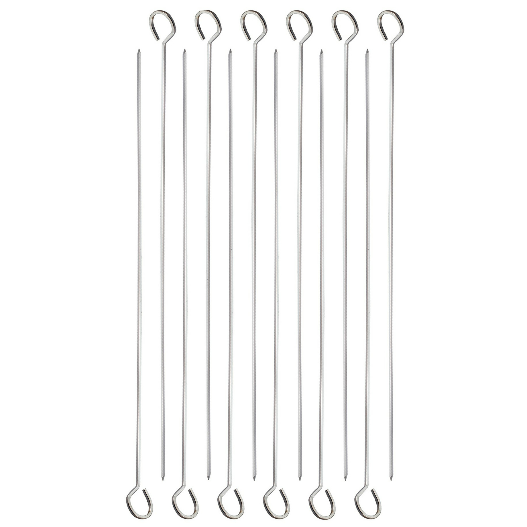 Elite BBQ/barbecue spiesen/vleespennen - 12x - van metaal - 44 cm - extra lang -