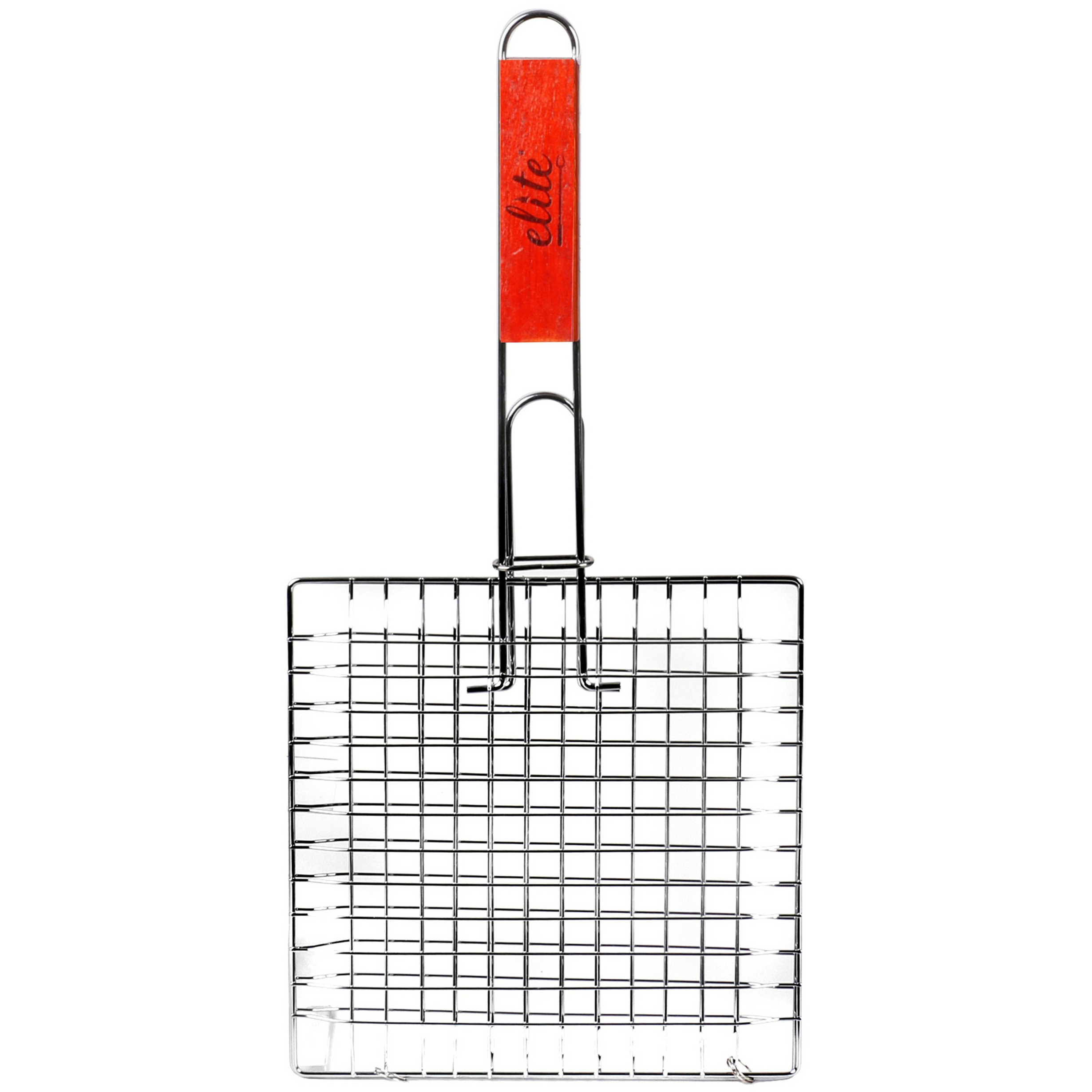 BBQ/barbecue rooster - klem grill - metaal/hout - 28 x 58 x 1 cm -