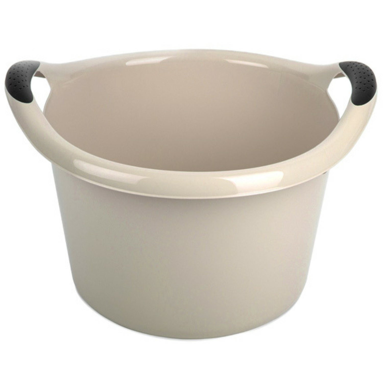 Plastic Forte Afwasbak - 15L - taupe - 42 x 40 x 25 cm - met handvatten - teiltje -