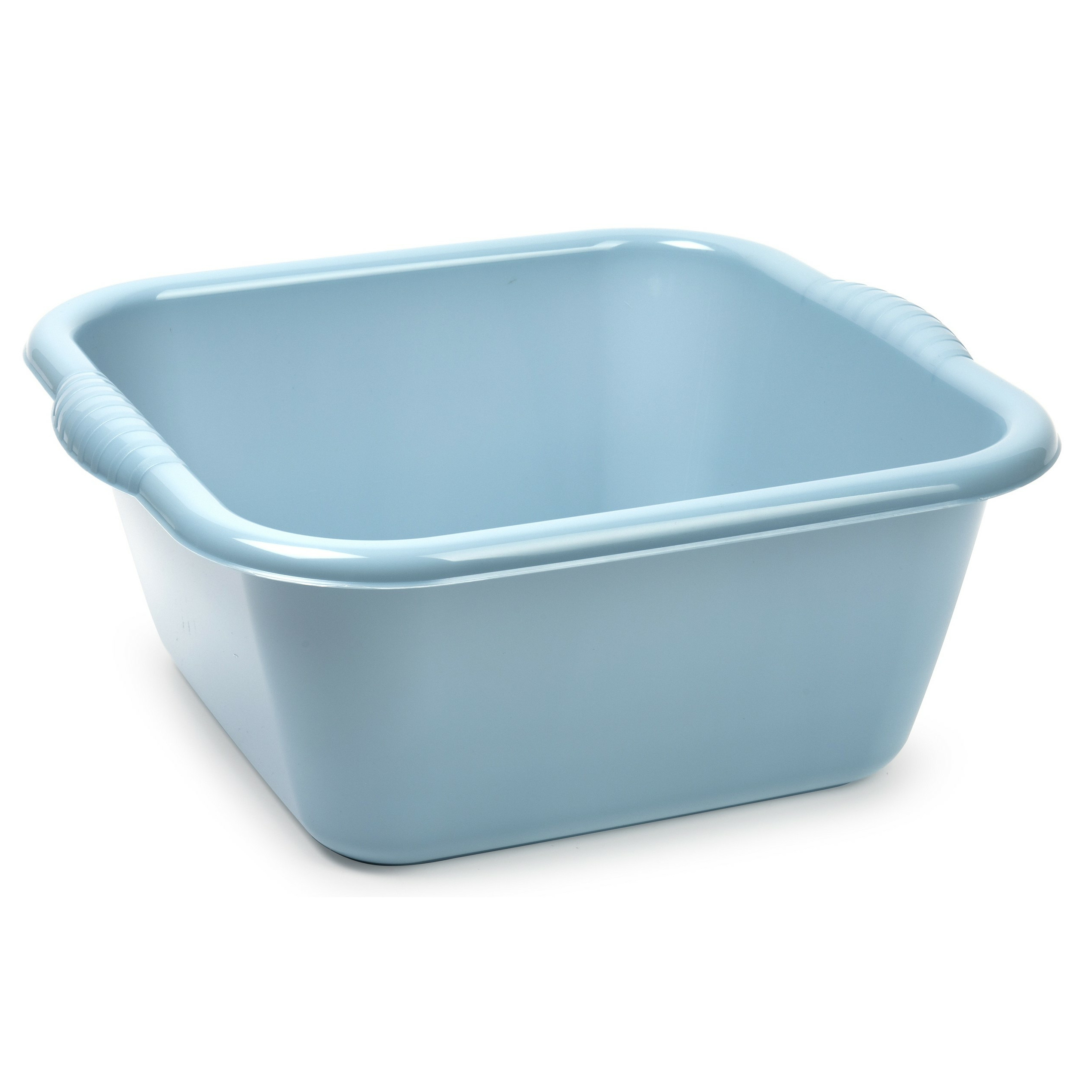 Plasticforte teiltje/afwasbak - vierkant - kunststof - 15 liter - 41 x 39 x 16 cm - Lichtblauw -