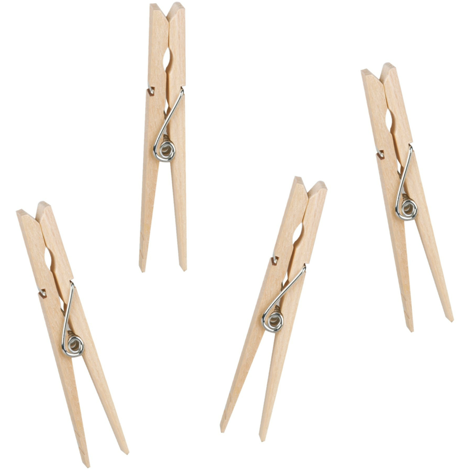 Urban Living XL Size wasknijpers - 24x - bamboe - 9 cm -
