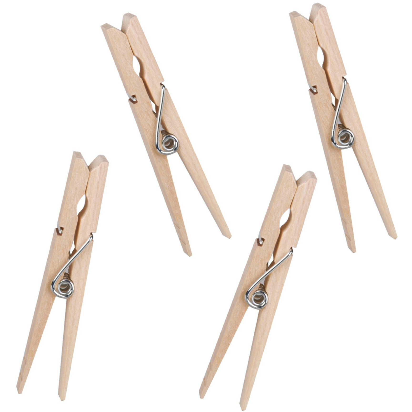 Urban Living Basic plus Size wasknijpers - 40x - bamboe - 8 cm -