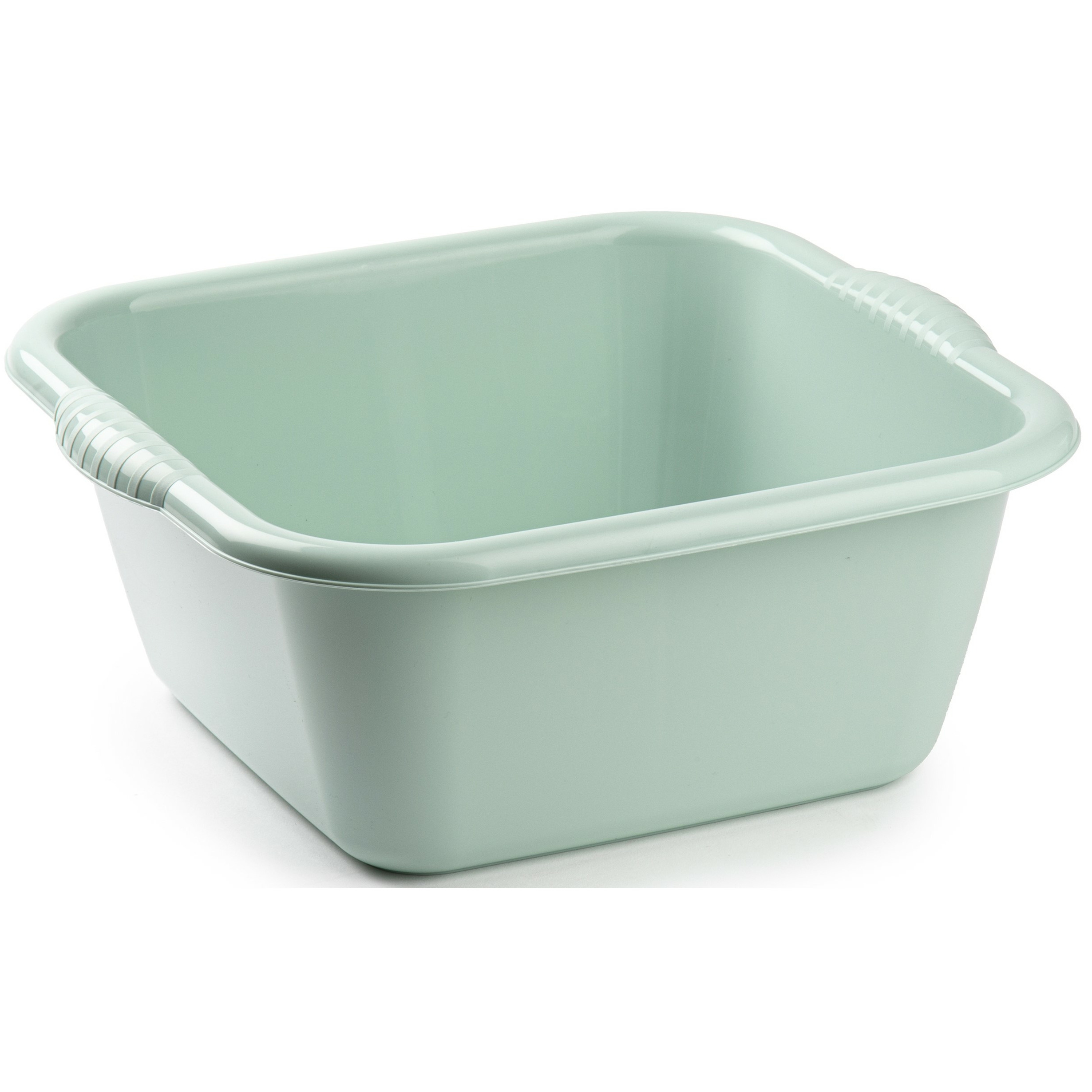 Plasticforte teiltje/afwasbak - vierkant - kunststof - 15 liter - 41 x 39 x 16 cm - Mintgroen -
