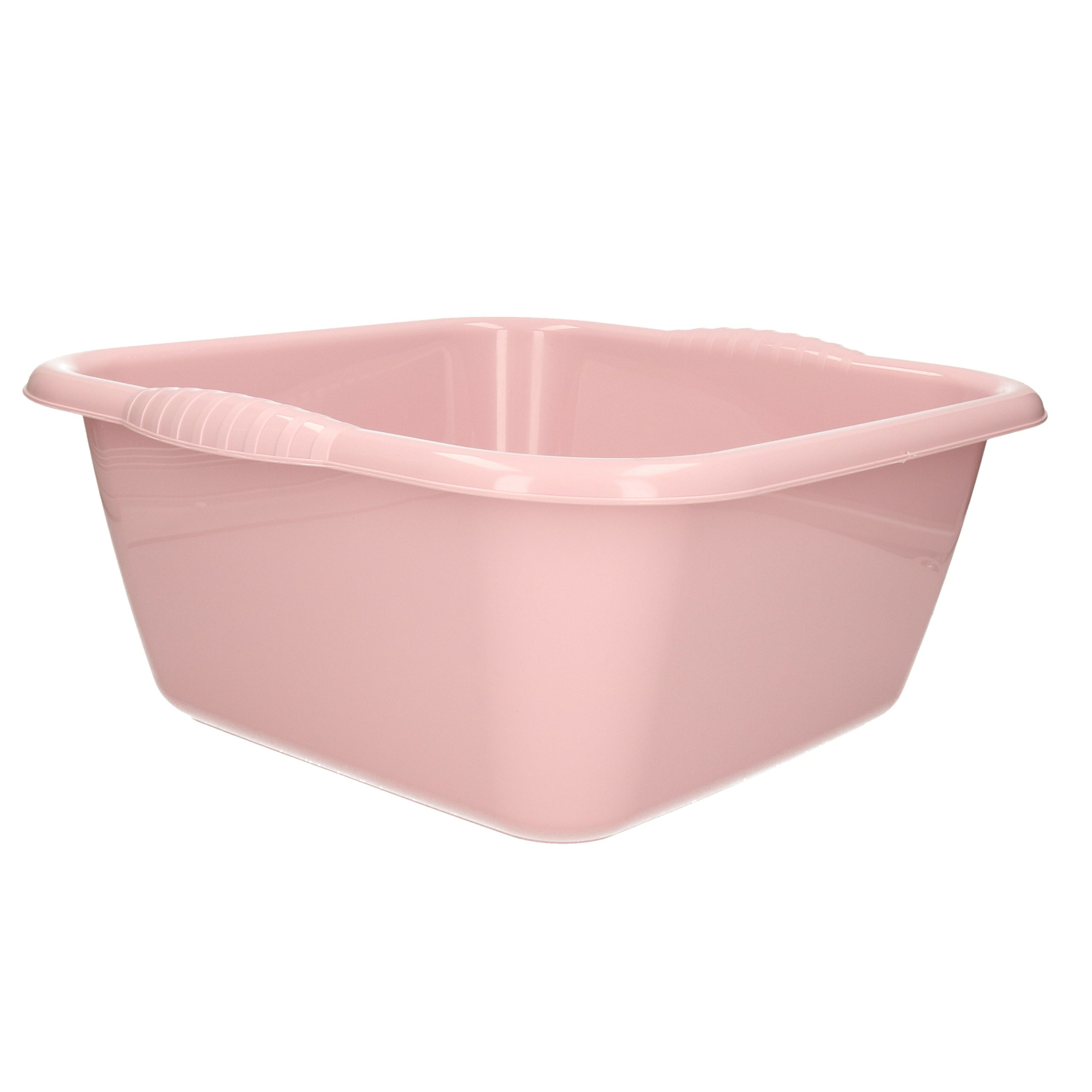 Plasticforte teiltje/afwasbak - vierkant - kunststof - 15 liter - 41 x 39 x 16 cm - Oud roze -