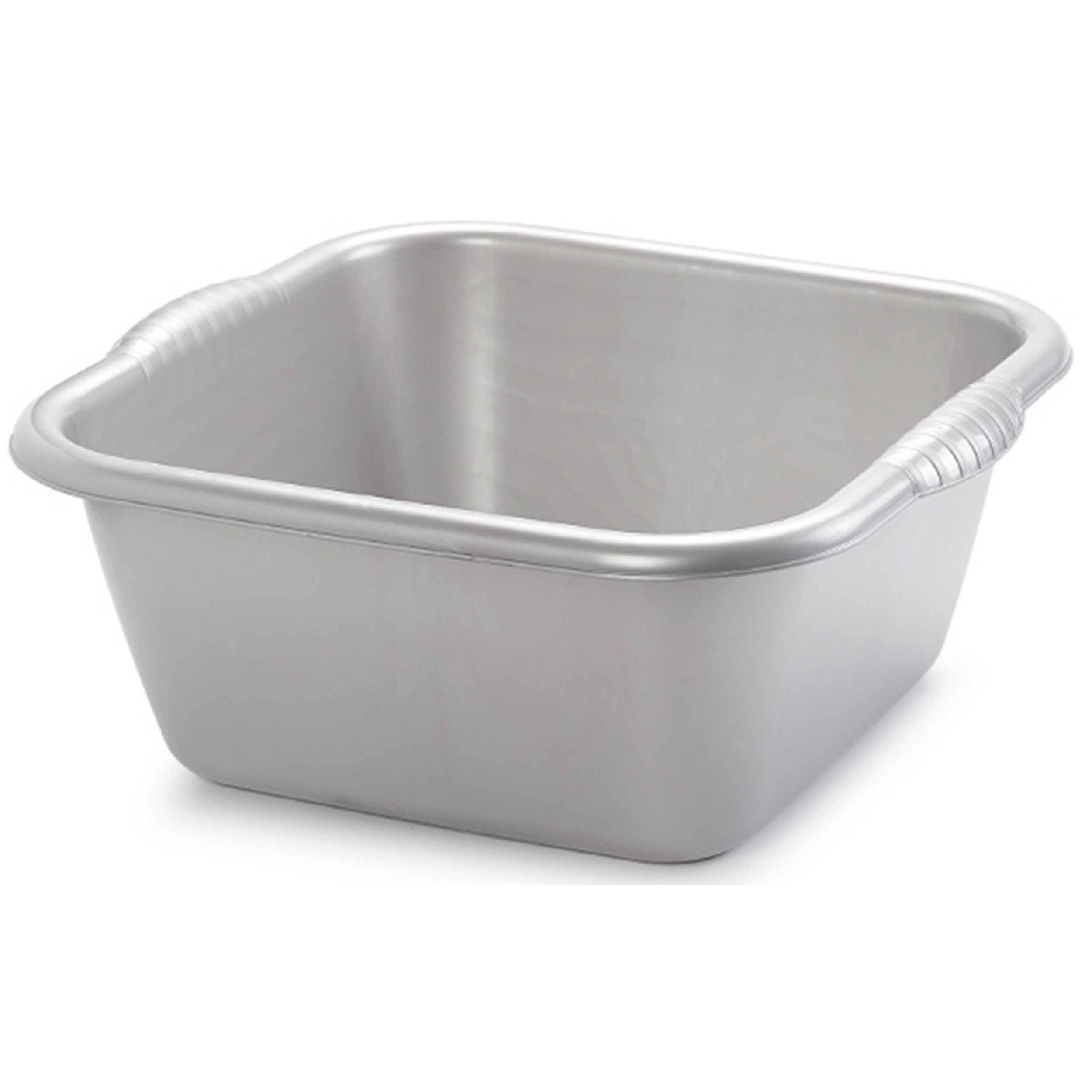 Plasticforte teiltje/afwasbak - vierkant - kunststof - 15 liter - 41 x 39 x 16 cm - Grijs -