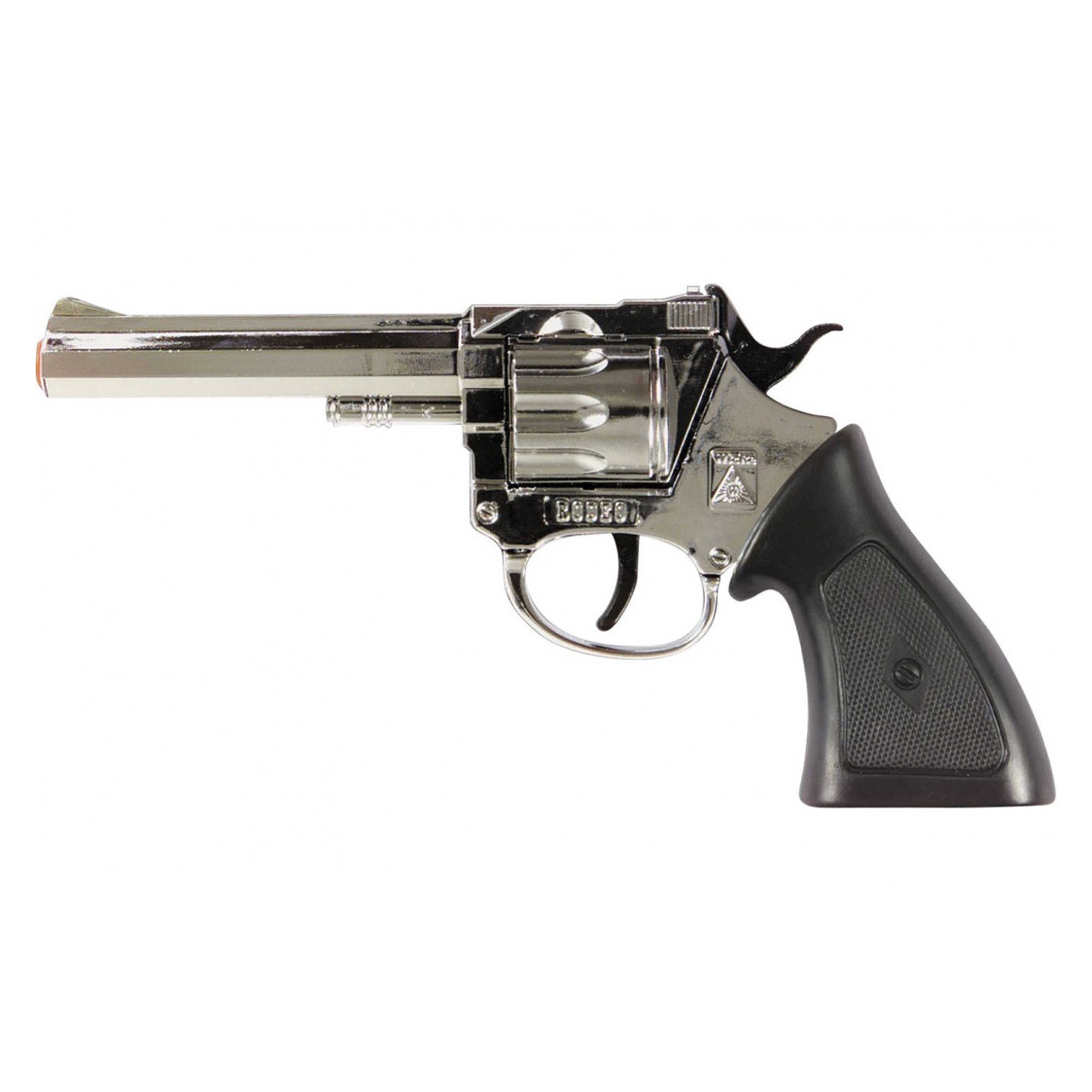 Cowboy verkleed speelgoed revolver/pistool metaal 100 schots plaffertjes -
