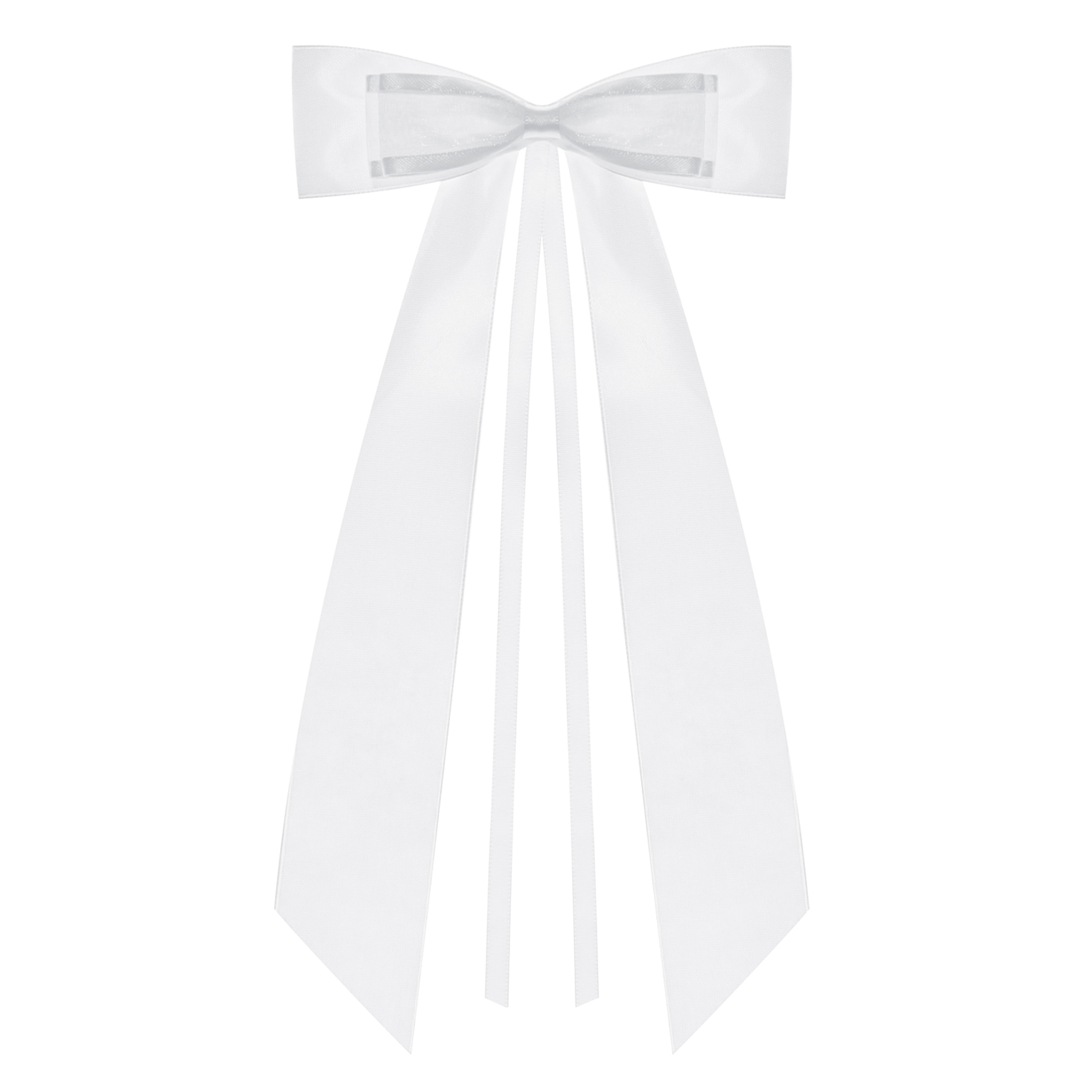 Trouwauto antenne lint strik - Bruiloft - wit - 4x stuks - 14 cm - just married -