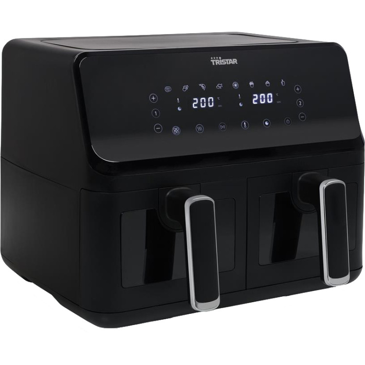 Tristar FR-9040 Airfryer met dubbele mand heteluchtfriteuse 8 liter
