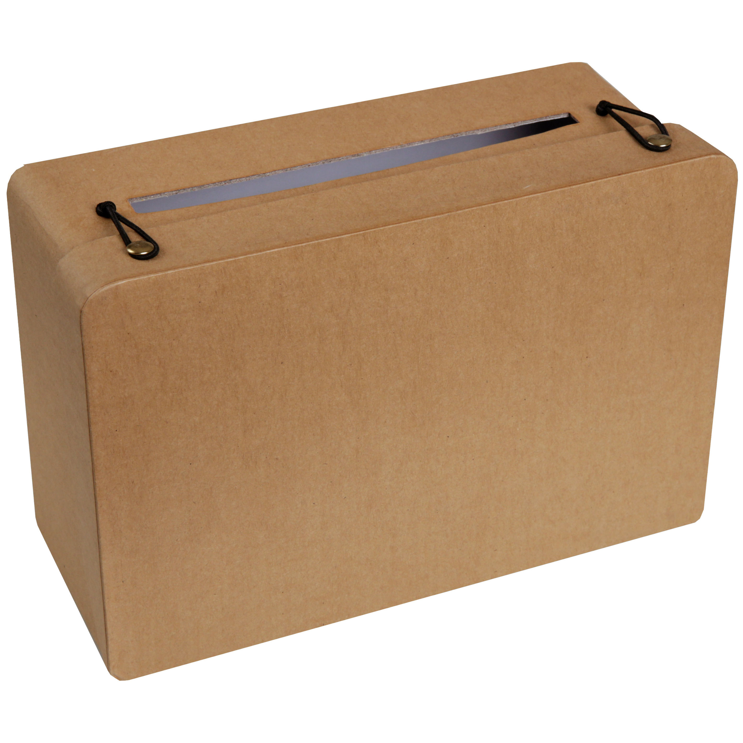 Enveloppendoos koffer vorm - Bruiloft - bruin - karton - 24 x 16 cm -
