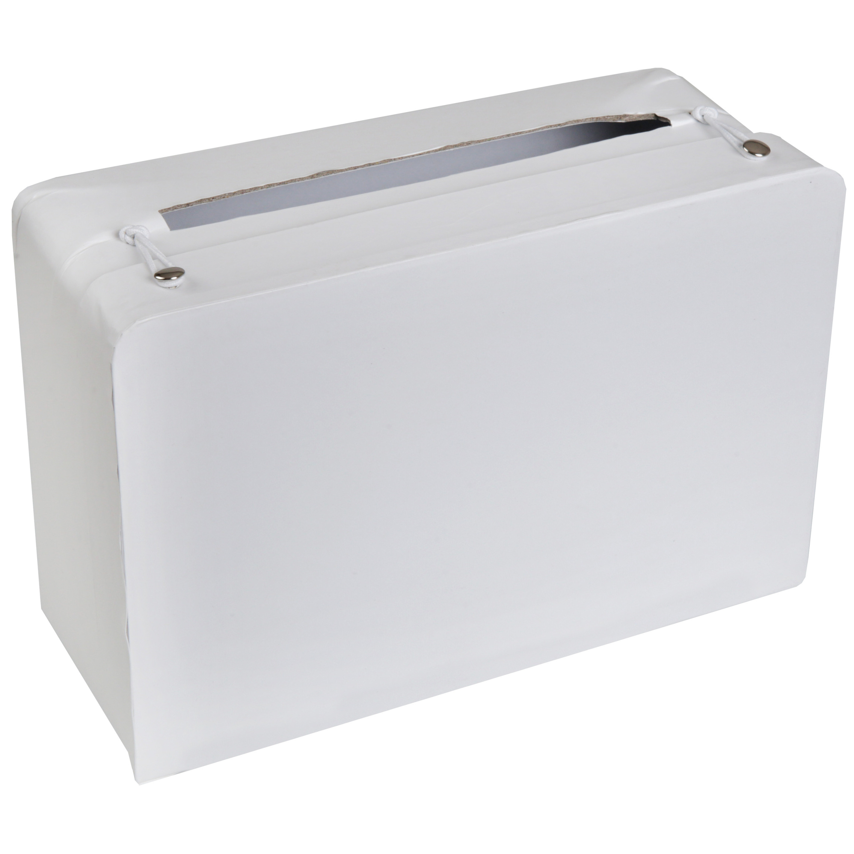 Enveloppendoos koffer vorm - Bruiloft - wit - karton - 24 x 16 cm -