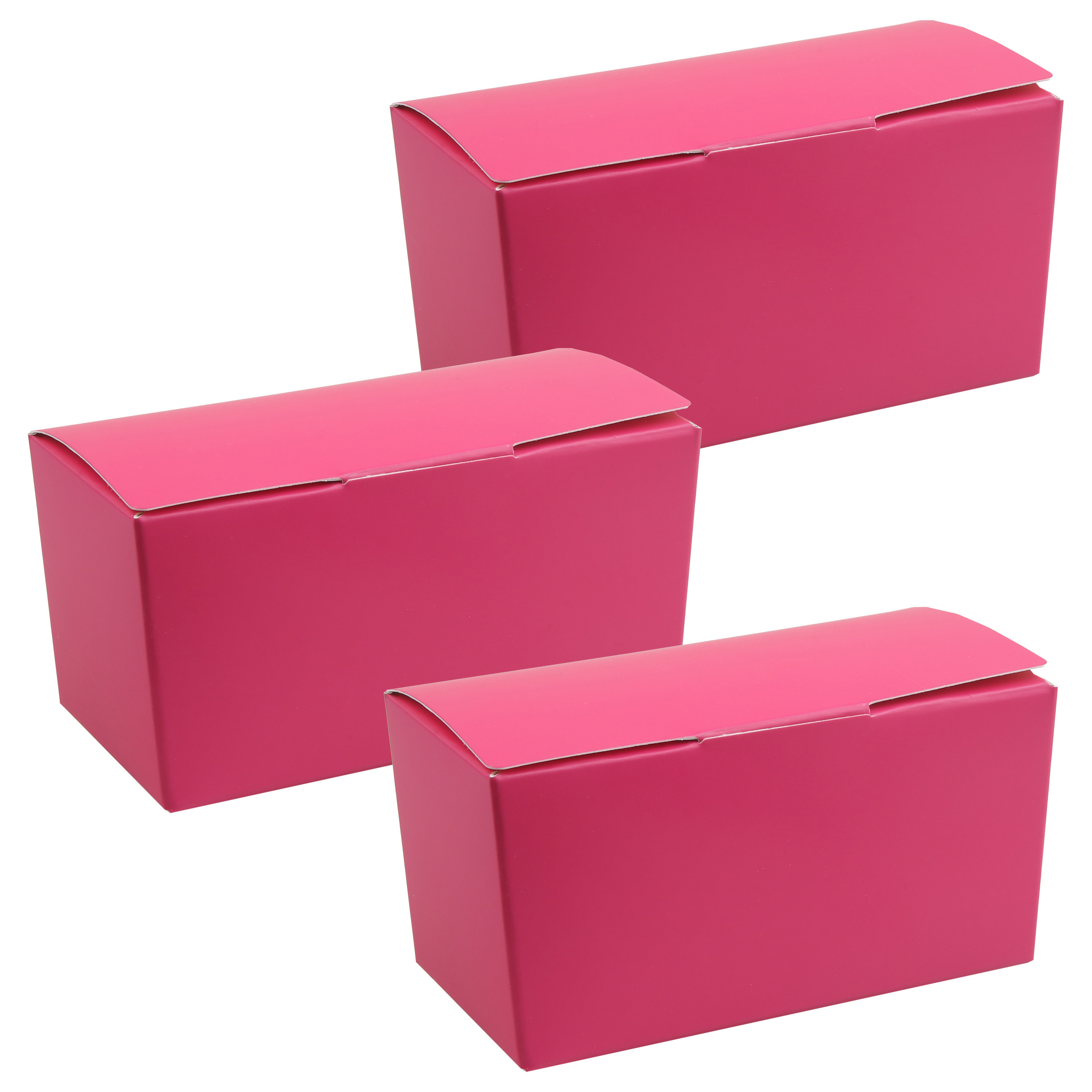 Cadeaudoosje/bonbondoosje - 12 x 6 cm - Bruiloft bedankje - 50x stuks - fuchsia/roze - 250 gram -