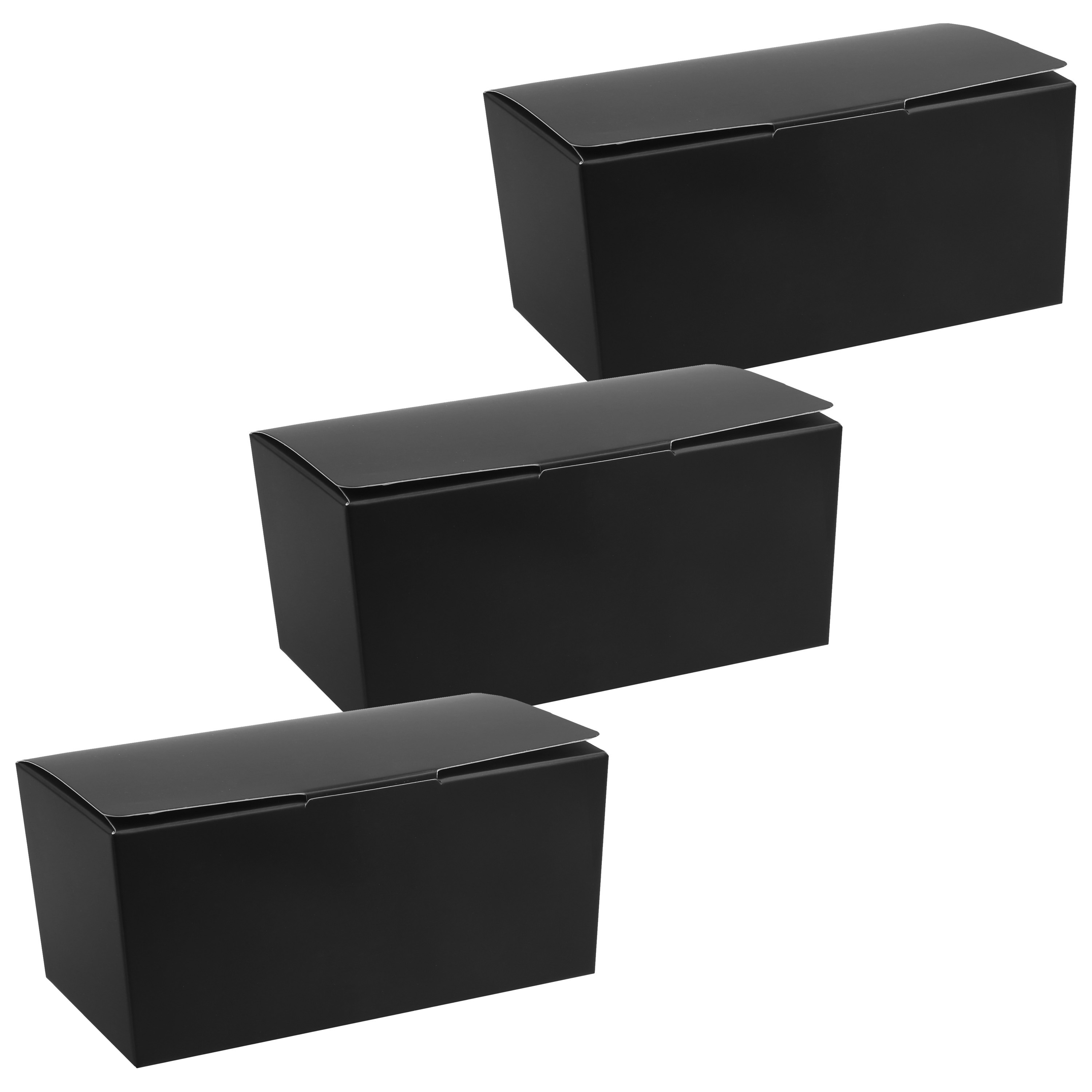 Cadeaudoosje/bonbondoosje - 12 x 6 cm - Bruiloft bedankje - 50x stuks - zwart - 250 gram -