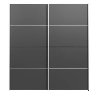 Schuifdeurkast Verona antraciet - antraciet - 200x182x64 cm - Leen Bakker