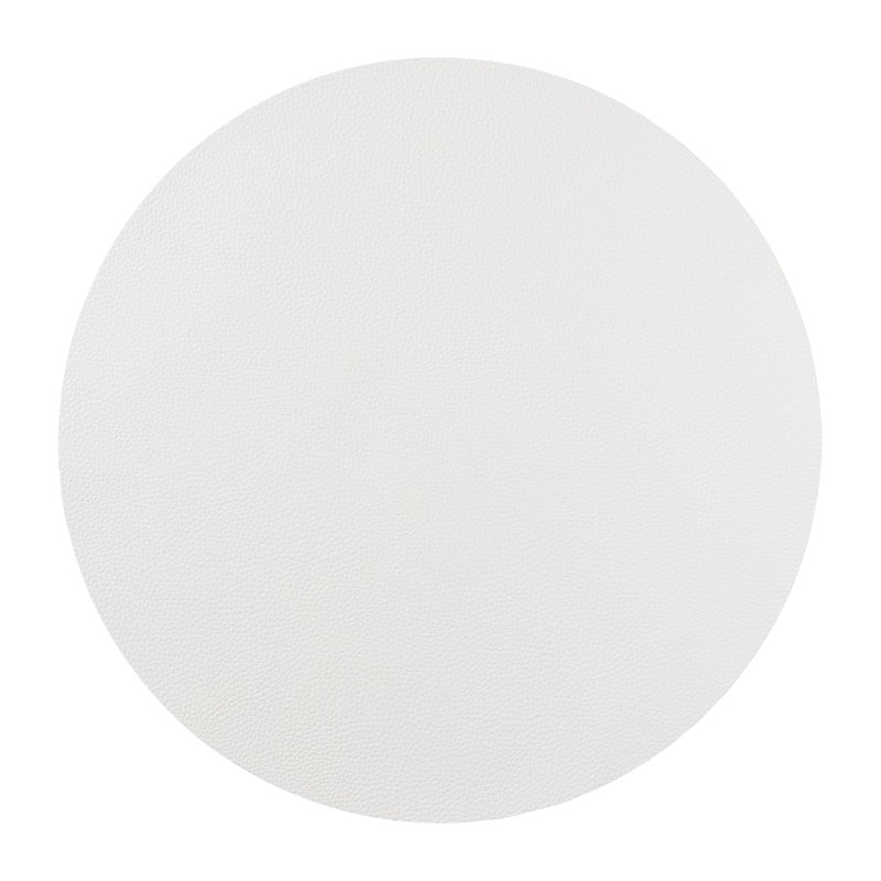 Placemat PU leer - crème - ø38 cm